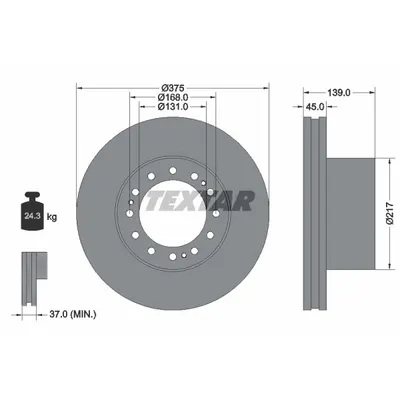 Disc frana TEXTAR 93105600