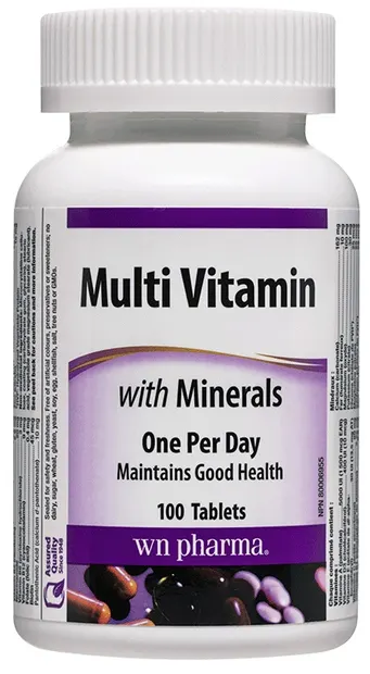 Multi Vitamin with Minerals, 100 tablete, Webber Naturals