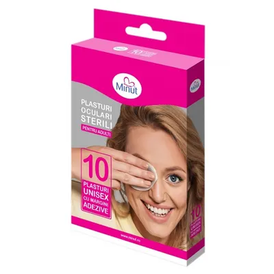 Plasturi sterili pentru ochi, adulti X 10 buc, Minut