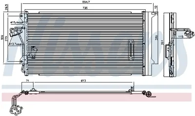 Radiator clima AC cu uscator AUDI Q7; PORSCHE CAYENNE; VW TOUAREG 2.5D-6.0D intre 2002-2015