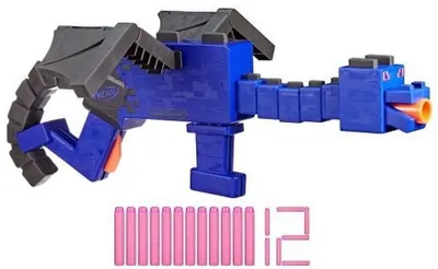 Blaster Nerf Minecraft - Ender Dragon, cu 12 săgeți