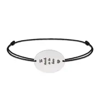 Master - Bratara personalizata snur pentru absolvire "To teach is to love" din argint 925