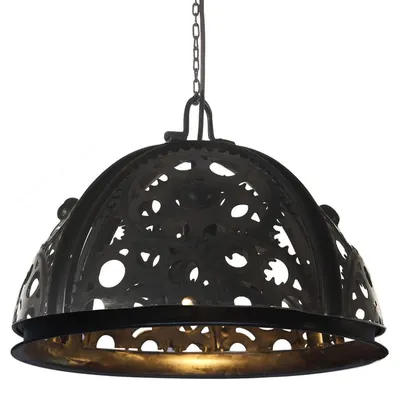 vidaXL Lampă de tavan industrială cu lanț, model roată, 45 cm, E27