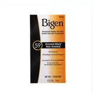 Vopsea permanentă păr, Bigen, model 59, negru oriental, pudră 6 g