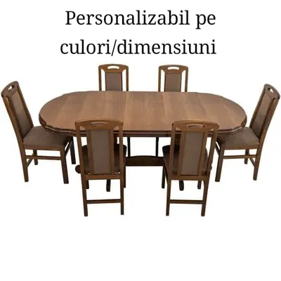 Set Com 1 Masa 160/195/95/76 + 6 Scaune