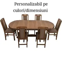 Set Com 1 Masa 160/195/95/76 + 6 Scaune