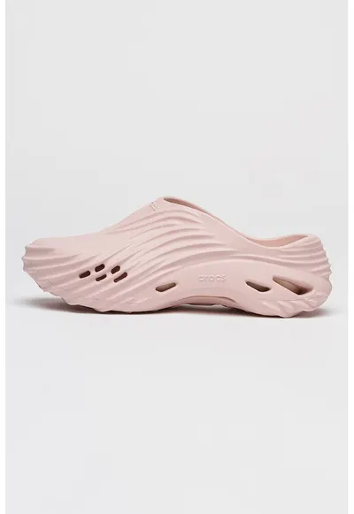 Saboti unisex cu perforatii si model texturat Echo Wave - Roz pastel