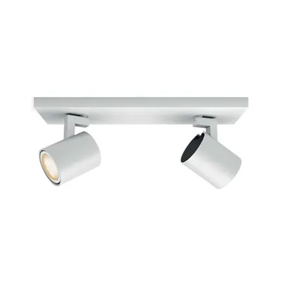 Spot LED aplicat dublu Philips HUE Runner Alb bec LED intrerupator dimabil inclus