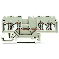 4-conductor through terminal block; 2.5 mm²; suitable for Ex e II applications; center marking; for DIN-rail 35 x 15 and 35 x 7.5; CAGE CLAMP®; 2,50 mm²; light gray