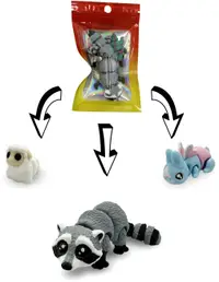 Print 3D de la 3D Morph Lab - Set mini raton, gri, asortiment