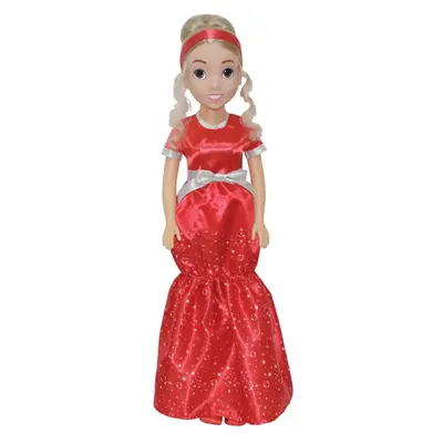 Papusa Bambolina Glamour Girls 80 cm cu rochie rosie