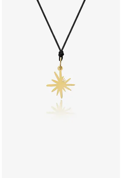 Pandantiv North Star din aur galben 14K - Design