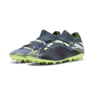 Ghete de fotbal FUTURE 7 MATCH MG PUMA Gray Skies White Fizzy Apple Yellow