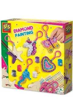 Set creativ pictura cu diamante. Brelocuri din lemn