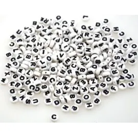 Set 500 margele plate cu litere