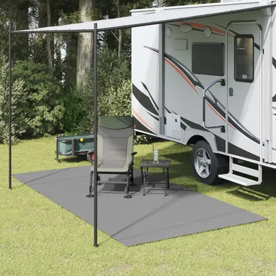 vidaXL Covor pentru cort, antracit, 4x2 m