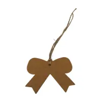 Etichete din hârtie în formă de fundă 5x6.5cm - kraft (set 100 buc) - Default Title