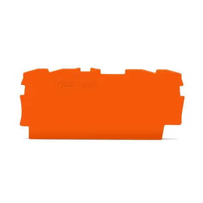 End and intermediate plate; 0.7 mm thick; orange