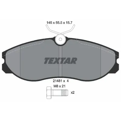 Set placute frana, frana disc TEXTAR 2148101
