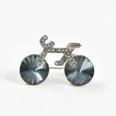 Brosa martisor bicicleta albastra