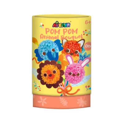 Set creativ Pom Pom - buchet animalute