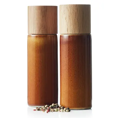 Set de râșnițe de sare și piper chihlimbar 2 buc. din ceramică Gastro Amber – Bitz