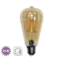 Bec decorativ avocado auriu cu LED COG dimabil 6W (≈60w) lumina calda 600lm L 142mm