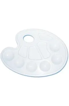 Paleta din plastic pentru pictura. Ovala