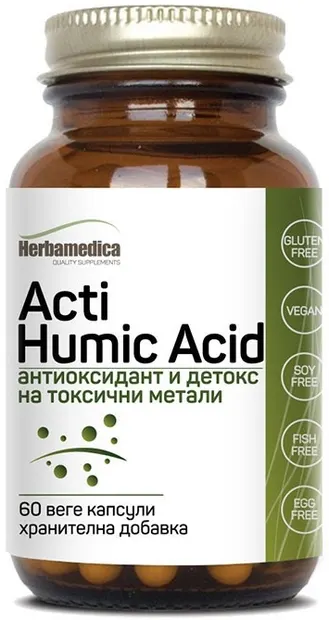 Acti Humic Acid, 350 mg, 60 capsule vege, Herbamedica
