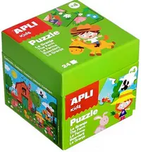 Puzzle pentru copii APLI Kids, de 24 piese, Ferma