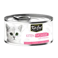 Hrana umeda pentru pui de pisica, Kit Cat Kitten, Mousse de Pui, 80g