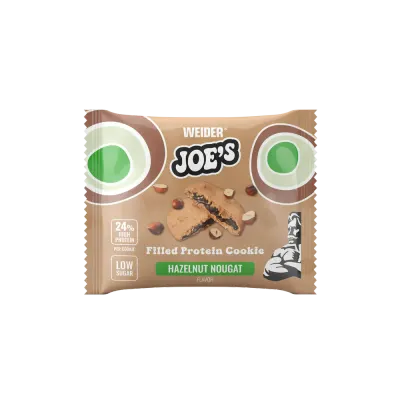 Biscuit proteic umplut, WEIDER, Joe's Filled Protein Cookie, hazelnut nougat, 60g