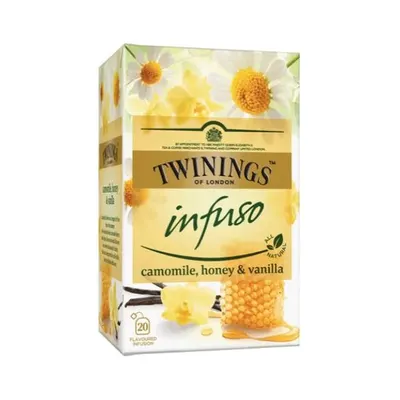 Infuzie Twinings cu Mușețel, Miere și Vanilie, 20 Pliculețe x 1,5g Engros
