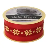 Bandă decorativă Cake Dress, pentru torturi și prăjituri, 4.5cm x 20m, Tradițional Roșu