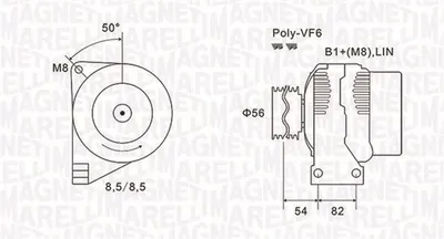 Alternator (14V, 160A) VOLVO S60 I, S80 I, V70 II, XC70, XC90 I 2.0-2.5 intre 1999-2014
