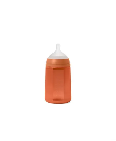 Biberon din silicon, 240ml, Colour Essence SX Pro debit mediu, rosu