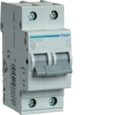 Disjunctor 2P, 16A, 6kA, C, 2M