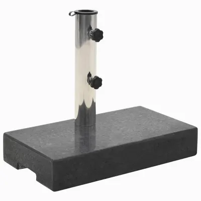 Gossi suport umbrela de soare, negru, granit, 25 kg, dreptunghiular