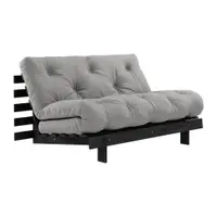 Canapea gri extensibilă 140 cm Roots Black Night – Karup Design
