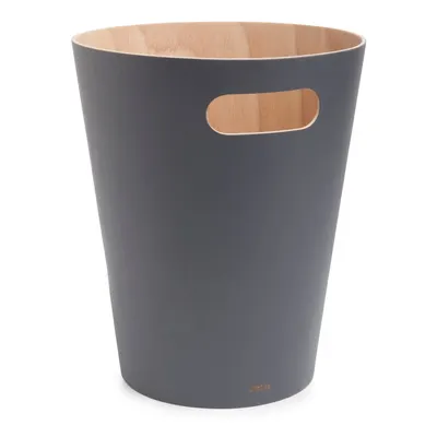 Coș de gunoi gri închis pentru birou 7,5 l Woodrow – Umbra
