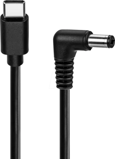 Cablu incarcare USB type C la DC 2.1 x 5.5mm 5V/3A 0.5m, Goobay G78971