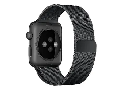 Curea pentru Apple Watch, Milanese Loop, Stainless Steel, Negru - 44/45/46/49 mm Engros