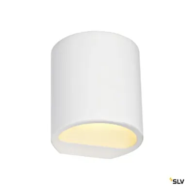 PLASTRA wall lamp, GL 104 ROUND, white plaster, G9, max. 42W