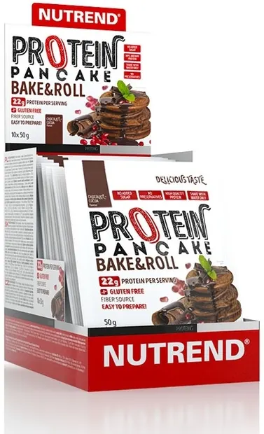 Protein Pancake, ciocolată cu cacao, 10 pliculețe, Nutrend