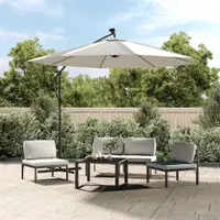 vidaXL Husă de schimb pentru umbrelă de grădină, alb nisipiu, 350 cm