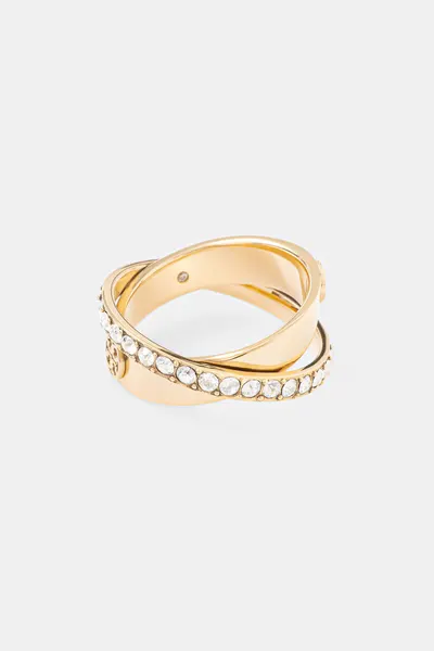 Tory Burch inel pentru femei placat cu aur cristal Icon