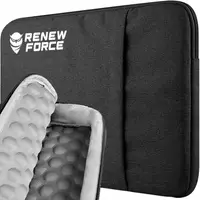 Husa laptop, poliester, cu burete antisoc, 39cm x 30cm x 2cm, fermoar, 14 -15.6 , Negru