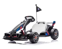 Kart electric pentru copii BMW Motosport putere 500W, sasiu ajustabil, Gri