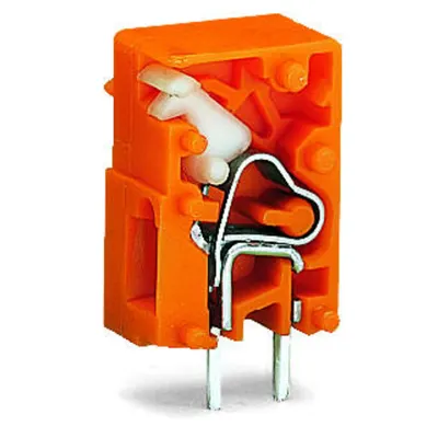 Stackable PCB terminal block; push-button; 2.5 mm²; Pin spacing 7.62 mm; 1-pole; CAGE CLAMP®; 2,50 mm²; orange