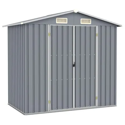 Gossi Șopron de gradina, gri, 205 x 129 x 183, otel galvanizat